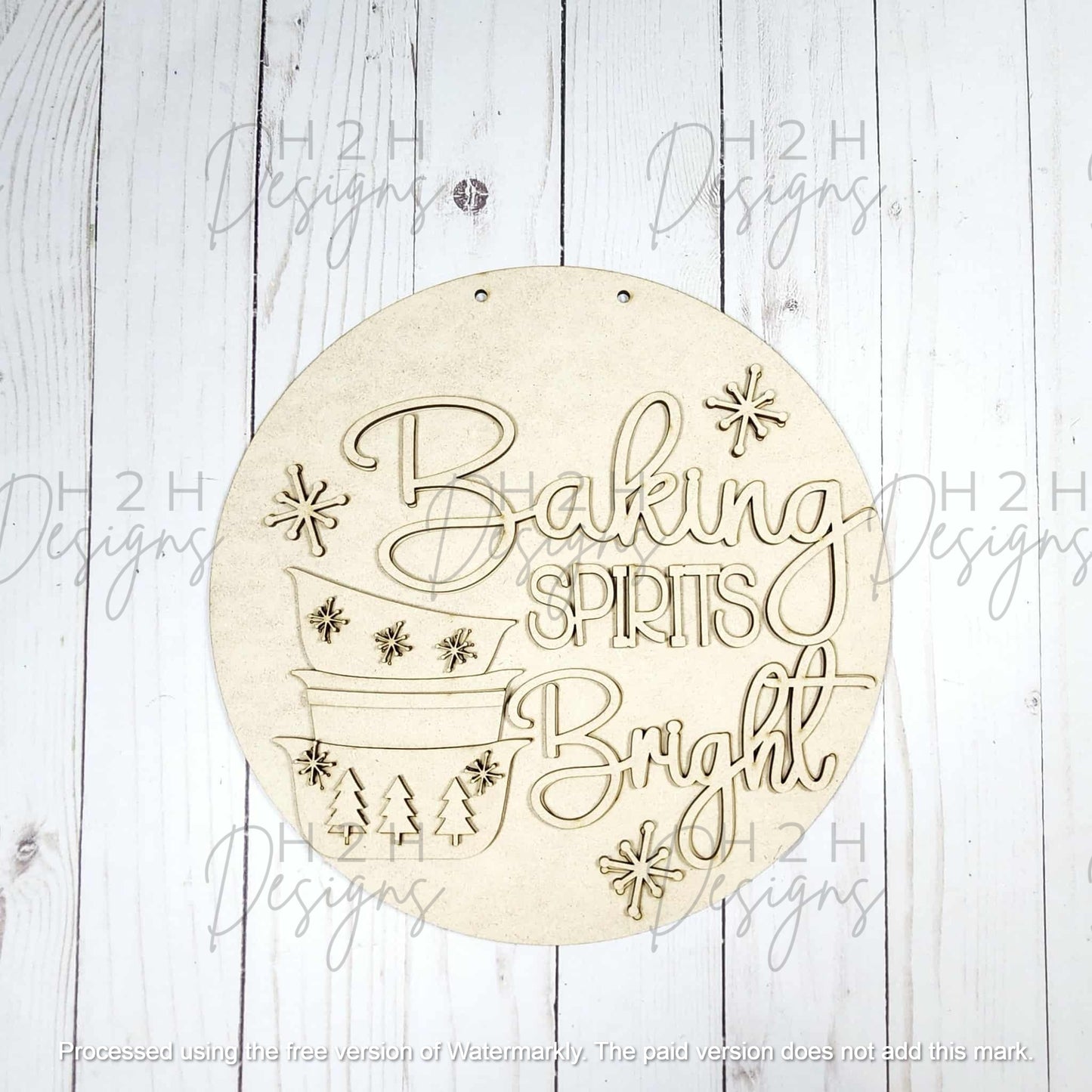 Baking Spirits Bright Hanging Sign