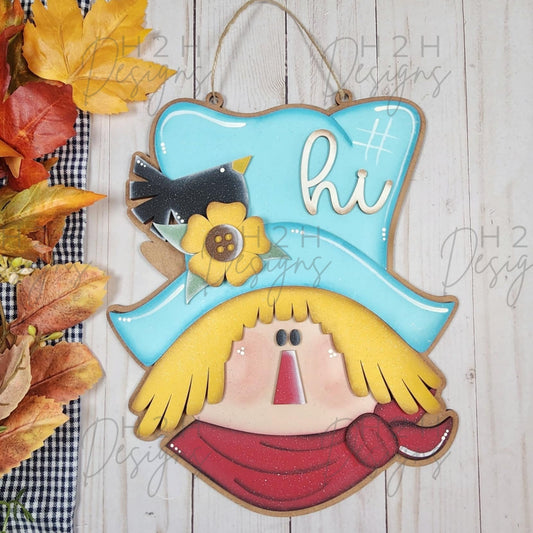 Fall Scarecrow Hanging Sign