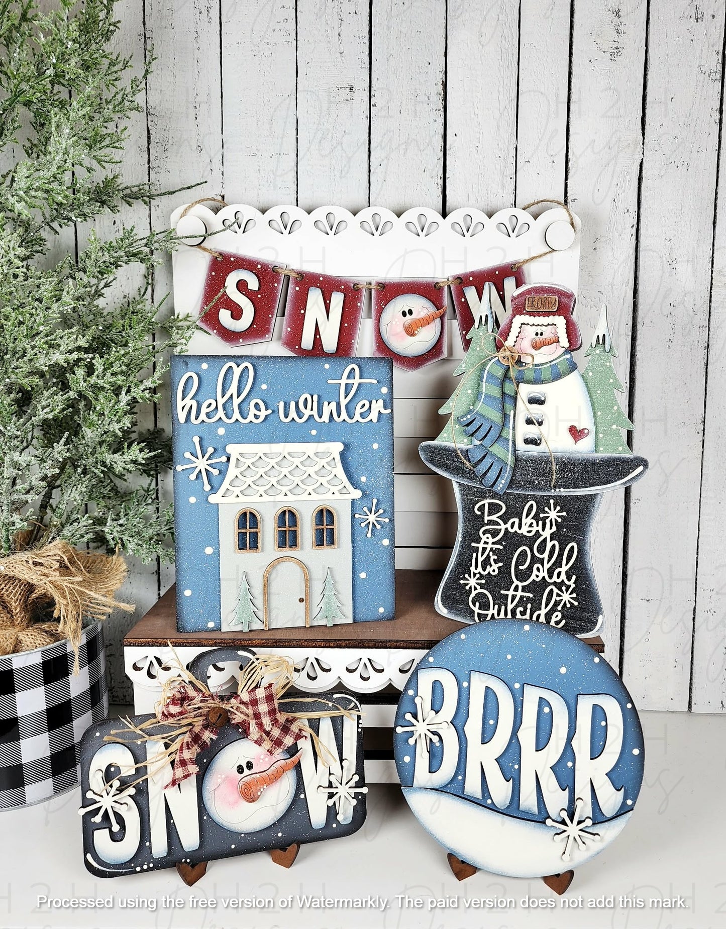 Snowman Decor Set