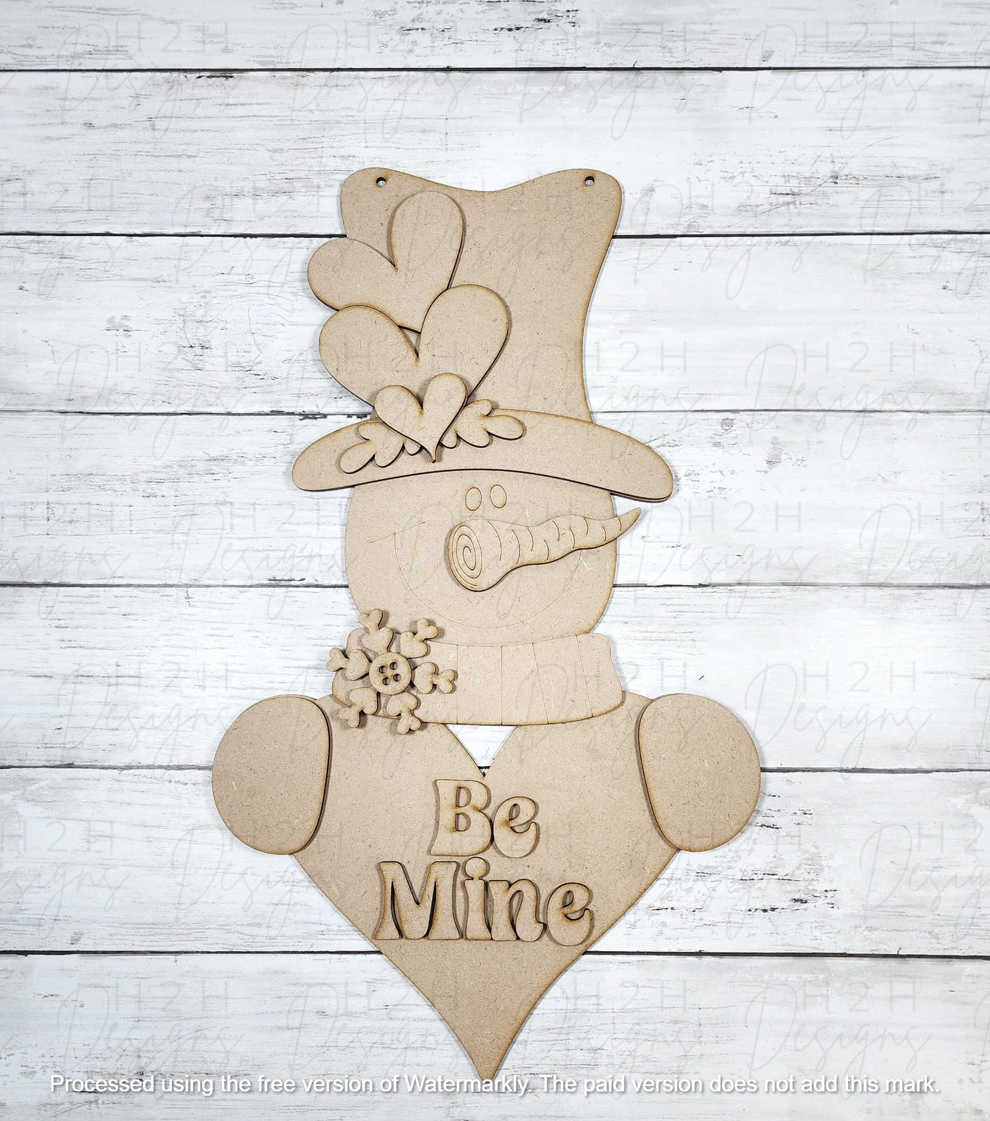 Valntine Snowman Hanging Sign