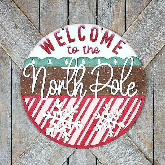 North Pole Hanging Sign