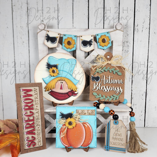 Fall Scarecrow Decor Set