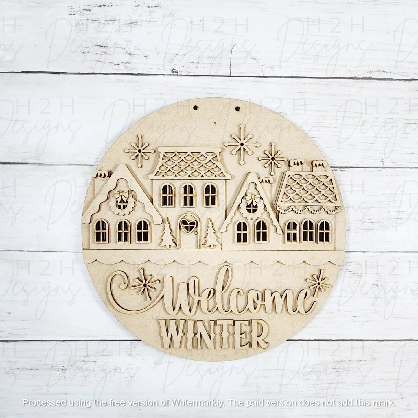 Winter Welcome Hanging Sign