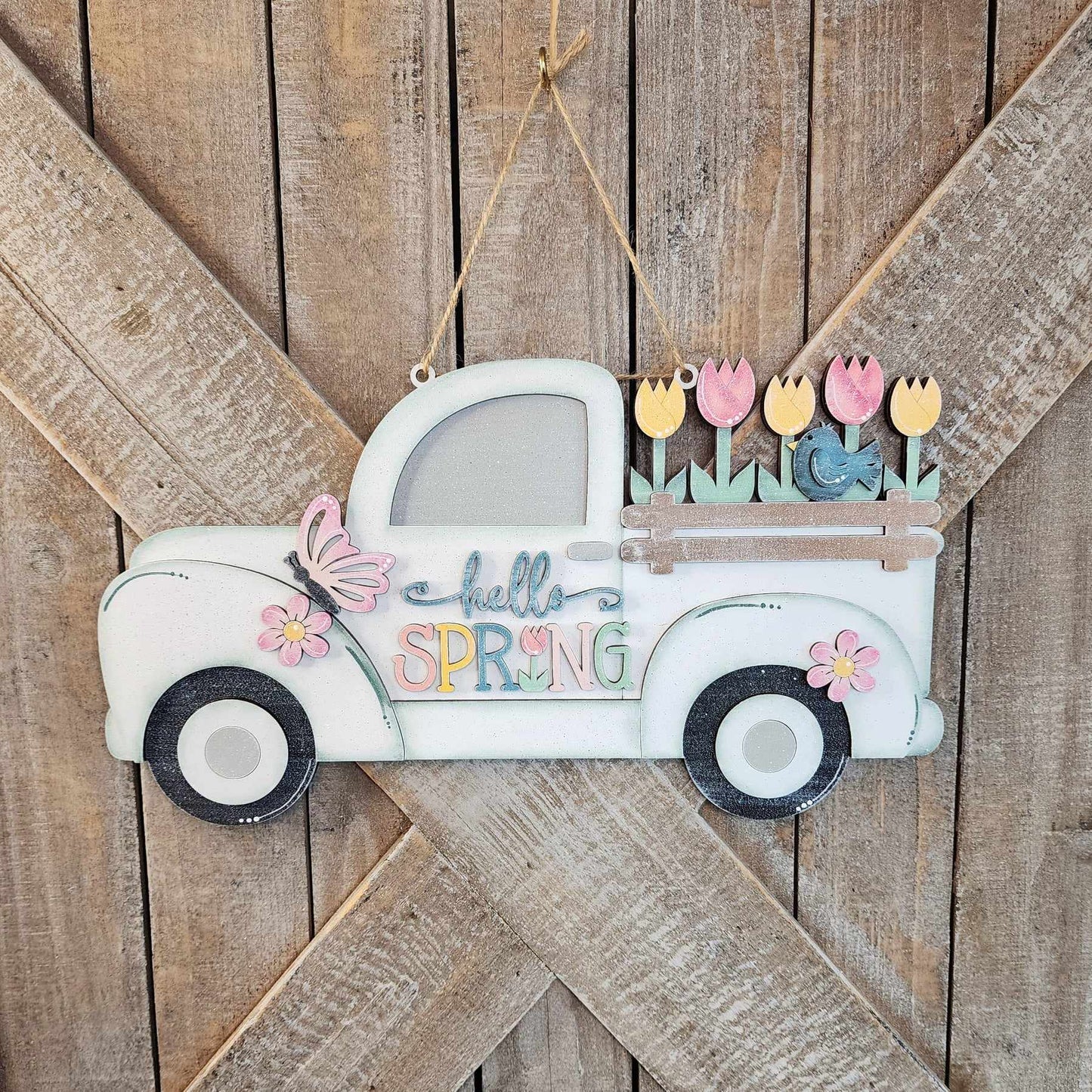 Hello Spring Truck DIY Door Sign Kit