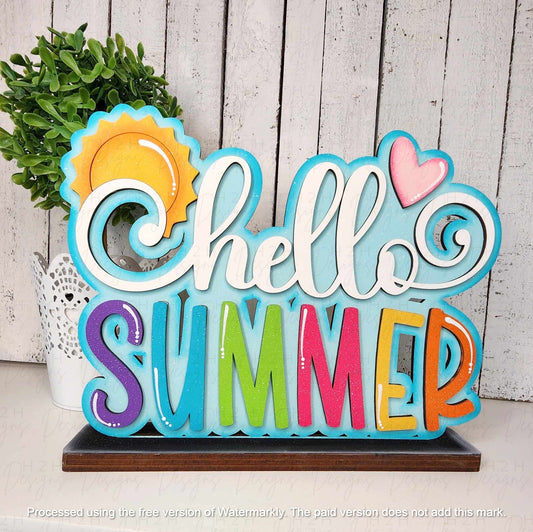 Hello Summer Word Art