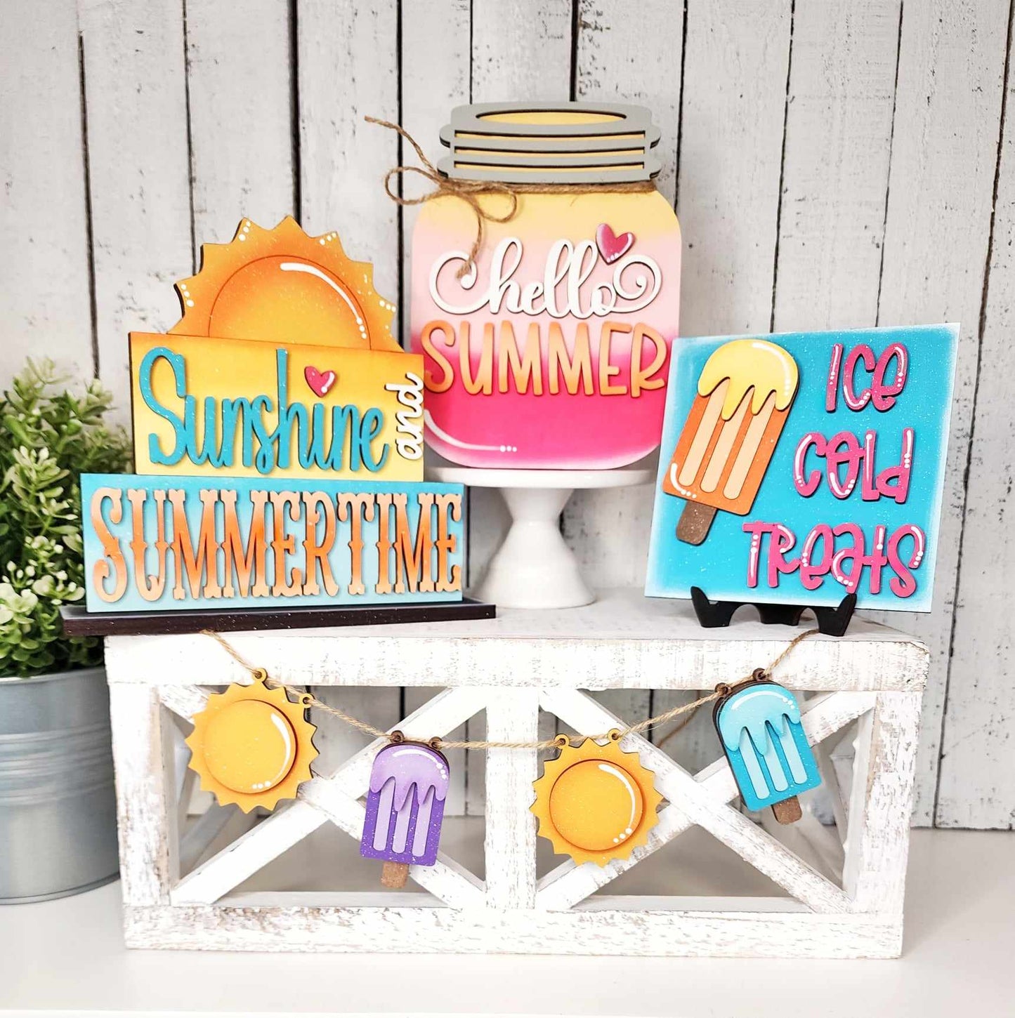 Hello Summer Tiered Tray DIY Kit