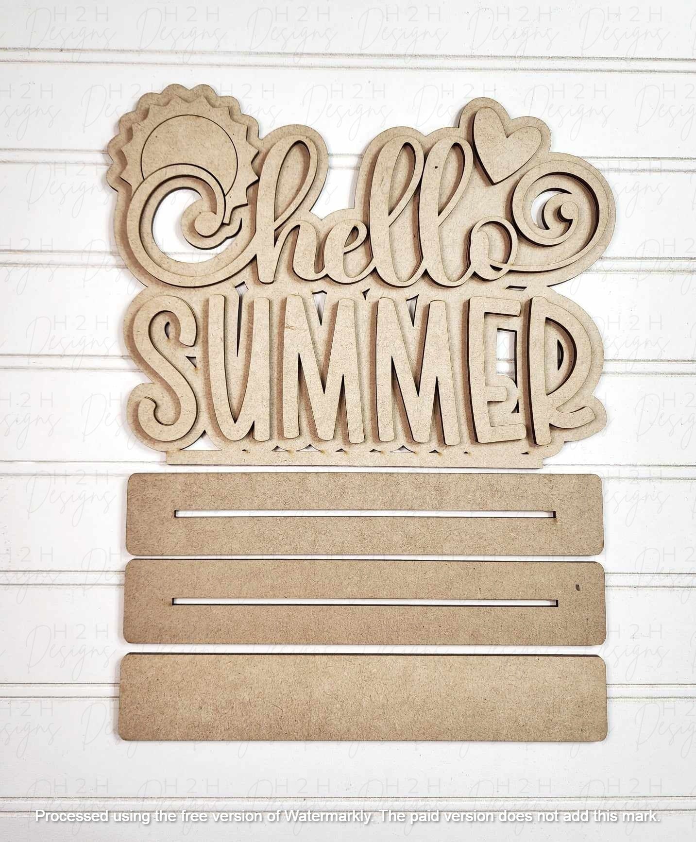 Hello Summer Word Art