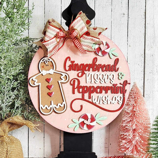 Gingerbread Christmas Hanging Sign