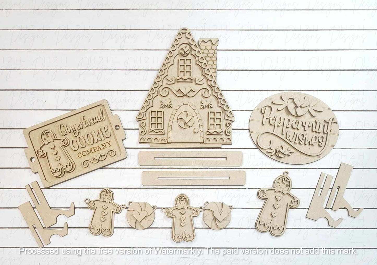 Gingerbread Christmas Decor Set