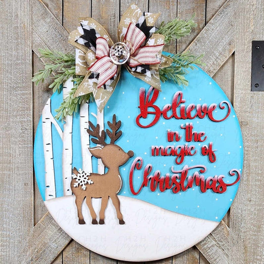 Believe in the magic of Christmas Hanging Sign