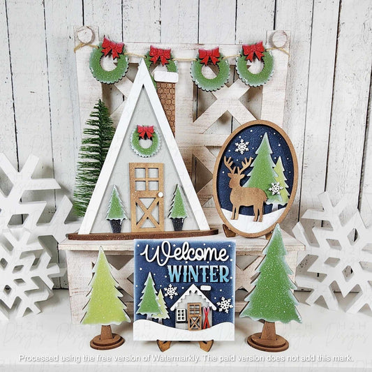 Winter Cabin Decor Set