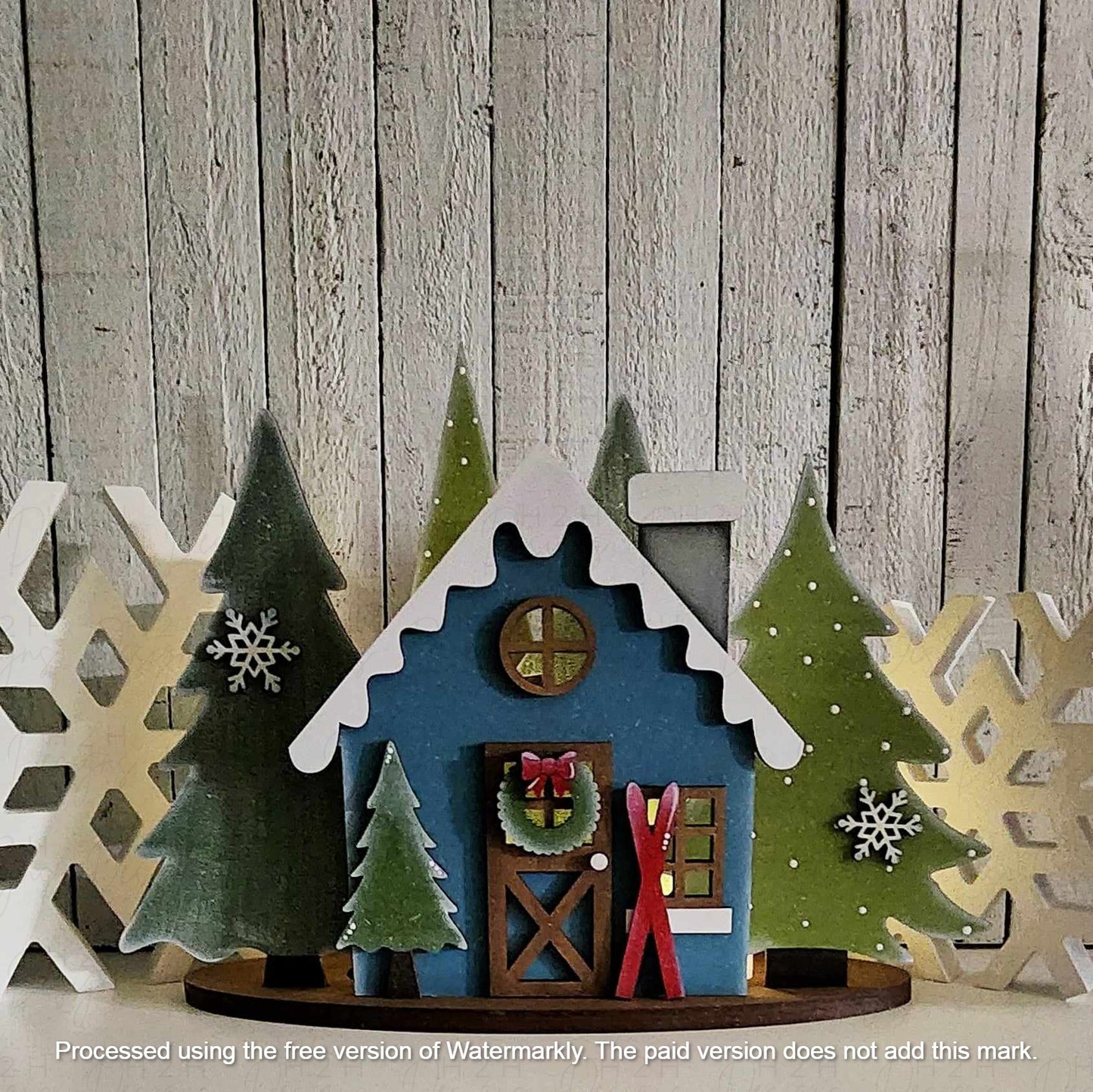 Winter Cabin Votive Holder
