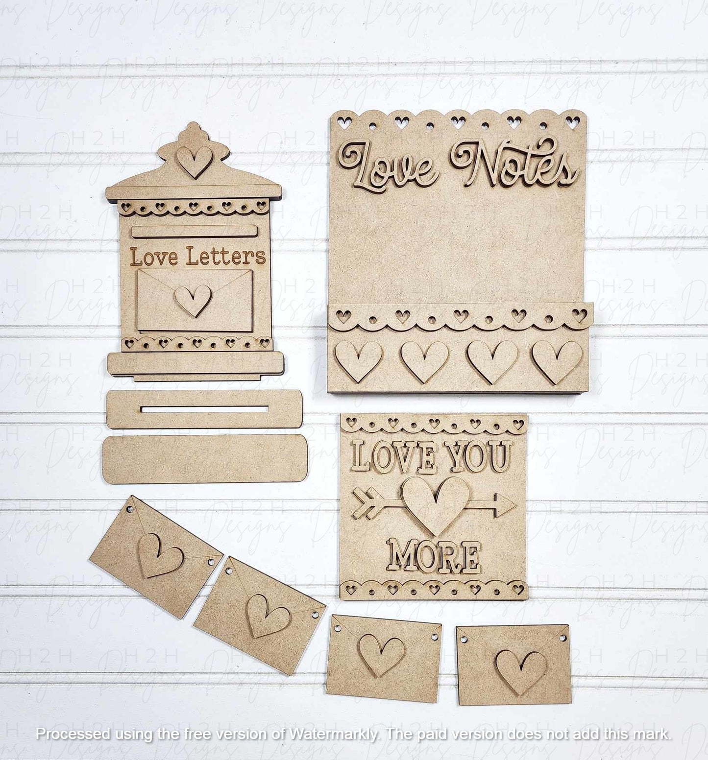 Valentine Love Letters Decor Set