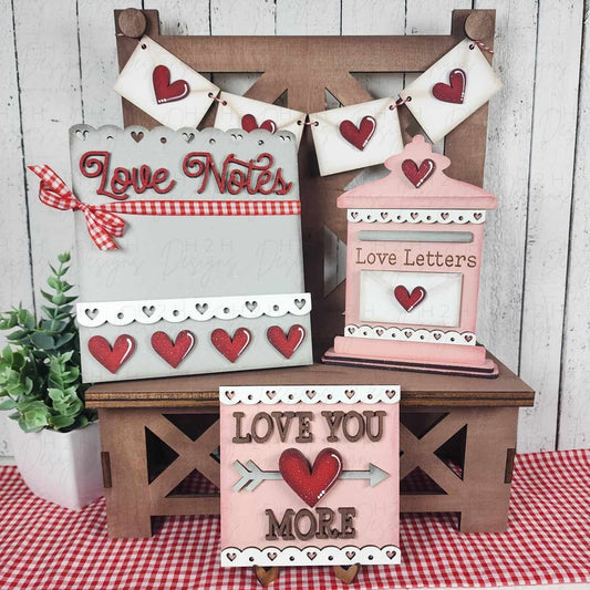 Valentine Love Letters Decor Set