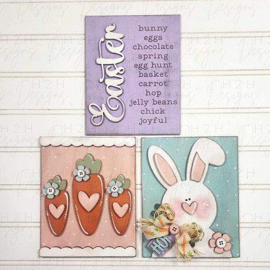 Bunny Carrots Trio Signs