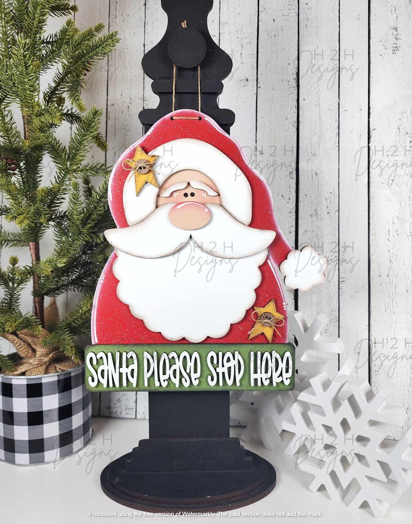 Santa Please Stop Here Sign Kit