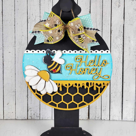 Hello Honey Hanging Sign