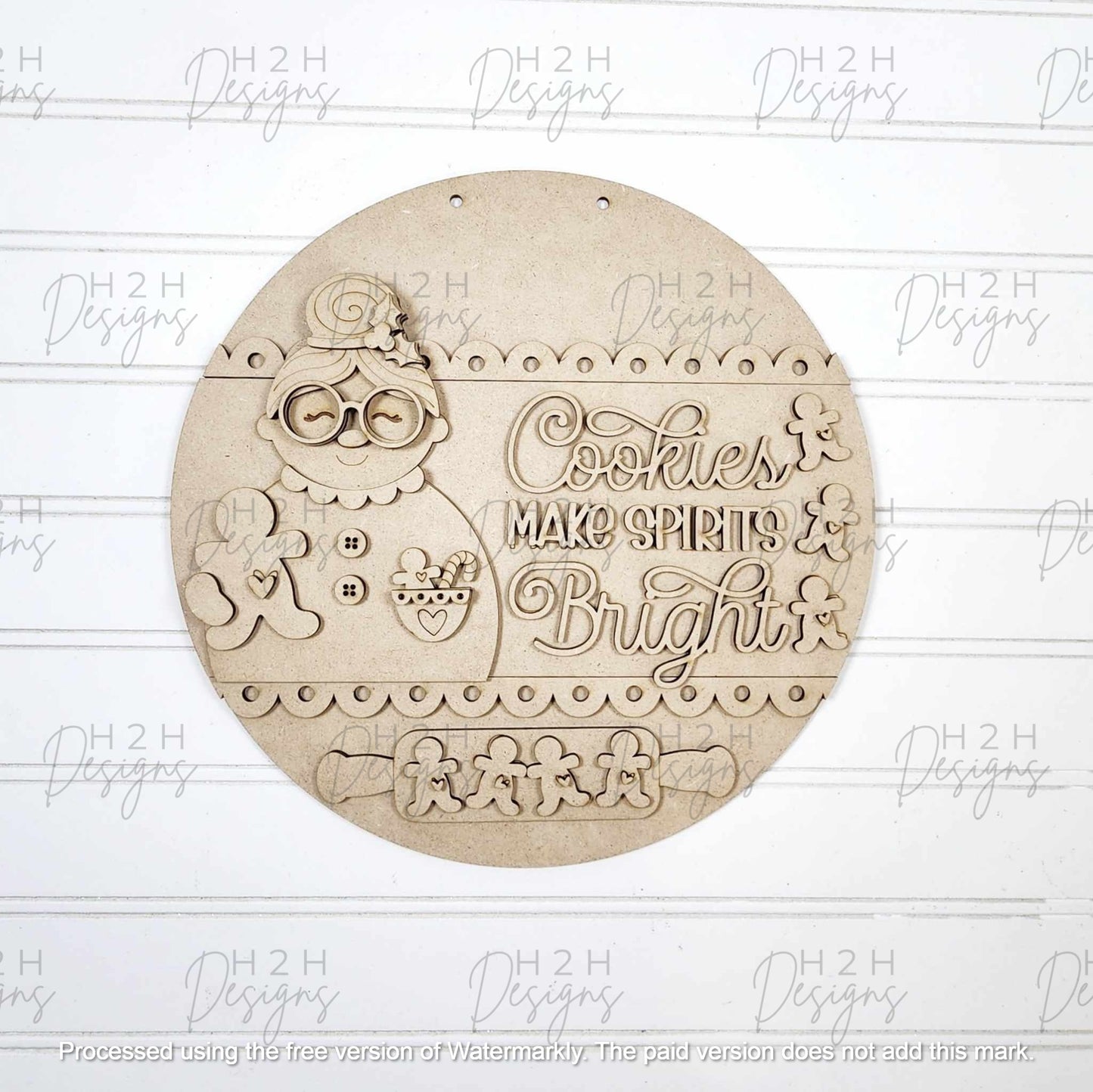 Cookies Make Spirits Bright Door Sign Kit