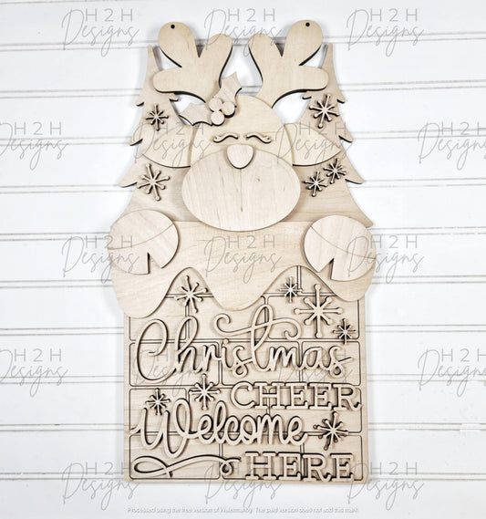 Christmas Cheer Welcome Here Sign Kit