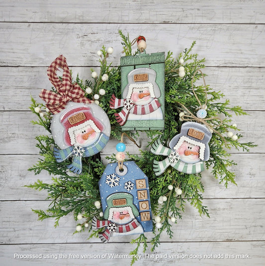 Winter Snowman Ornaments