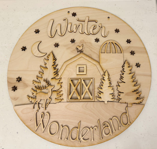 Winter Wonderland Door Sign Kit