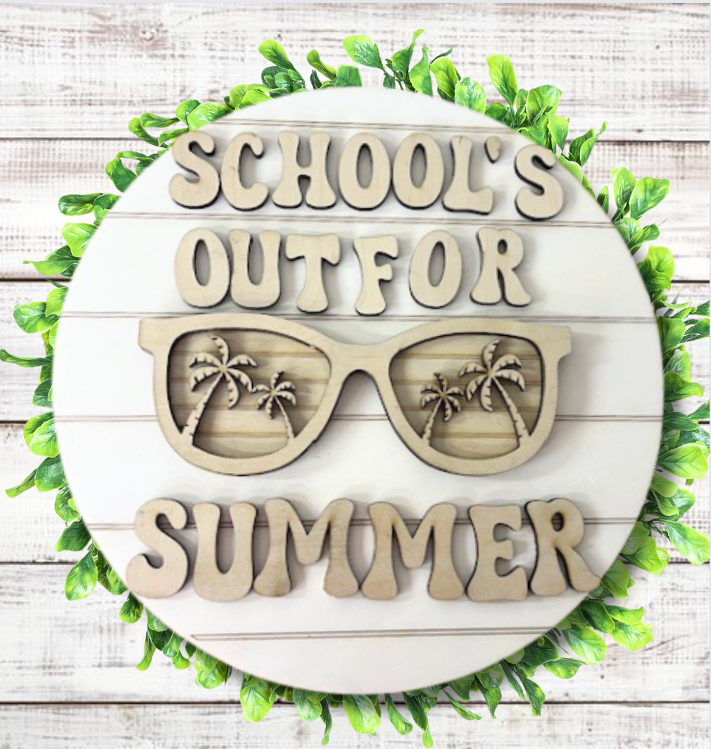 School's Out for Summer Door Sign Kit