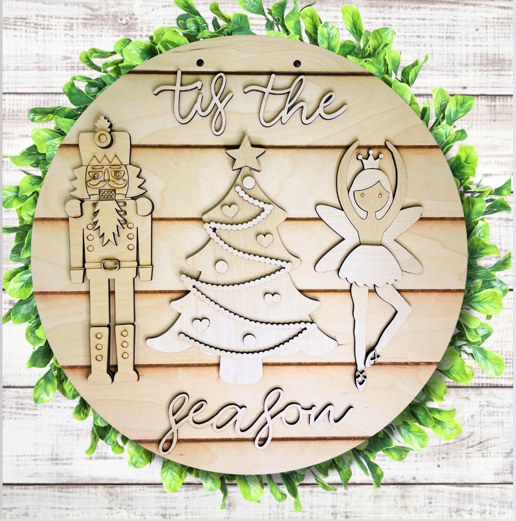 Nutcracker Christmas Door Sign Kit