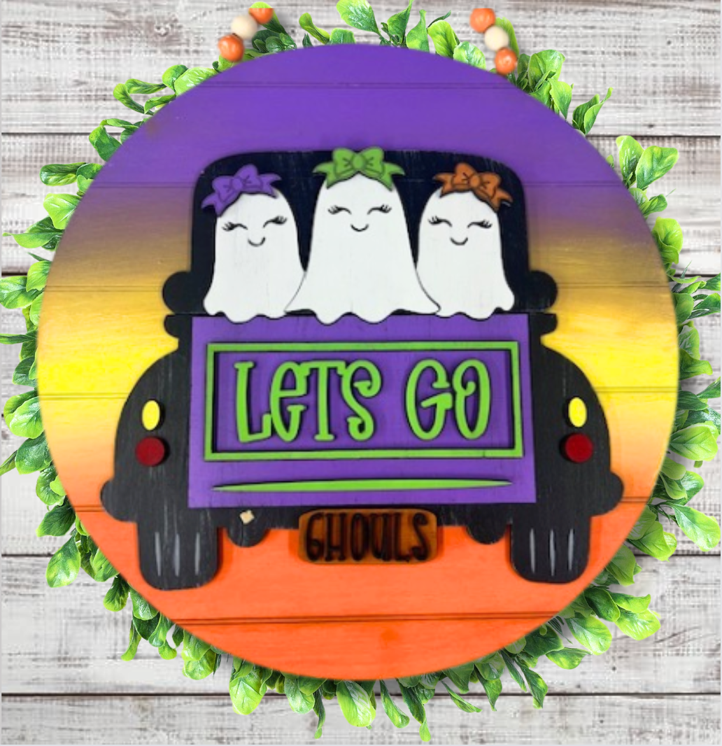 Let's Go Ghouls DIY Door Sign Kit