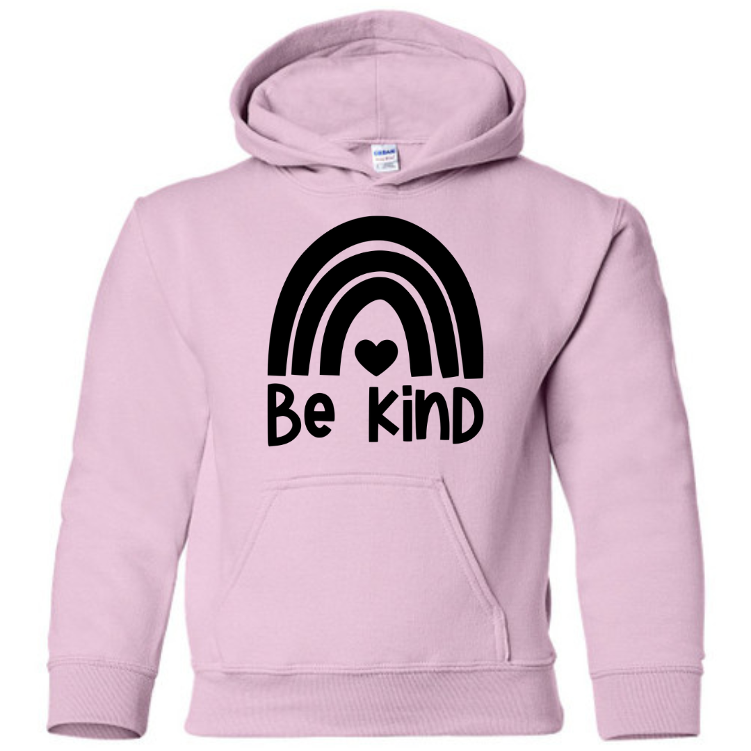 Be Kind Rainbow Pink Hoodie - Youth