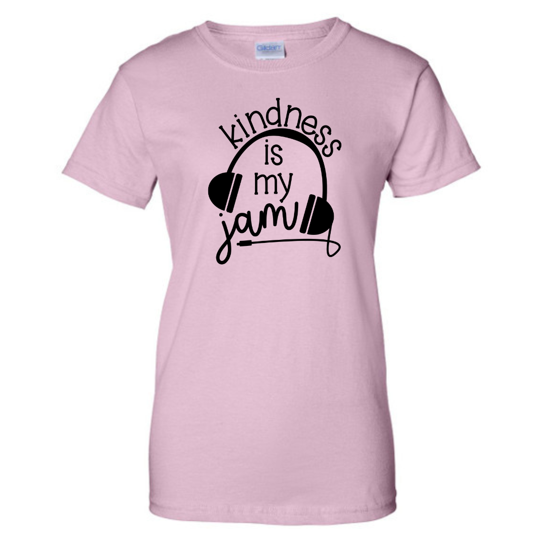 Kindness is my Jam Pink Tshirt - Ladies