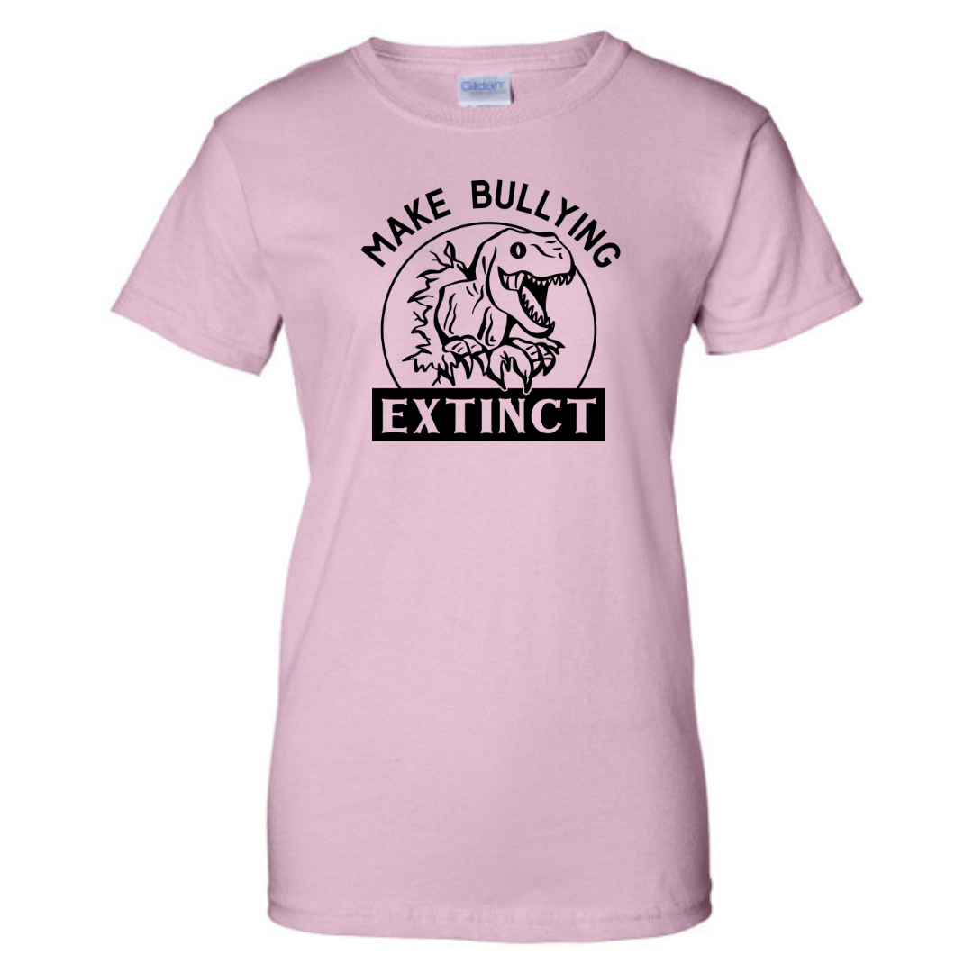 Make Bullying Extinct Pink Tshirt - Ladies