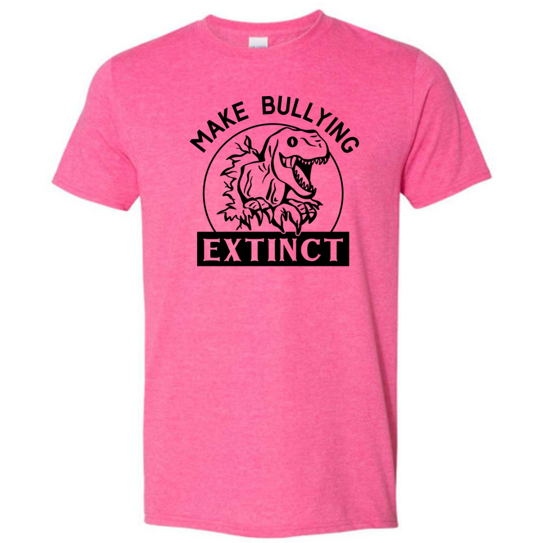 Make Bullying Extinct Pink Tshirt - Adult