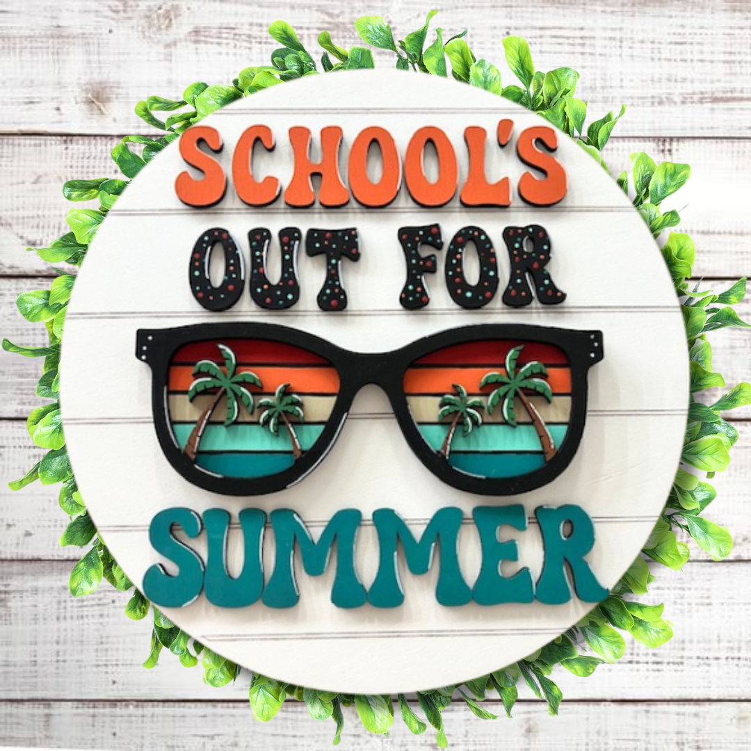 School's Out for Summer Door Sign Kit