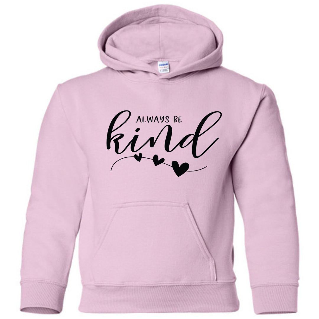 Always Be Kind Pink Hoodie - Youth