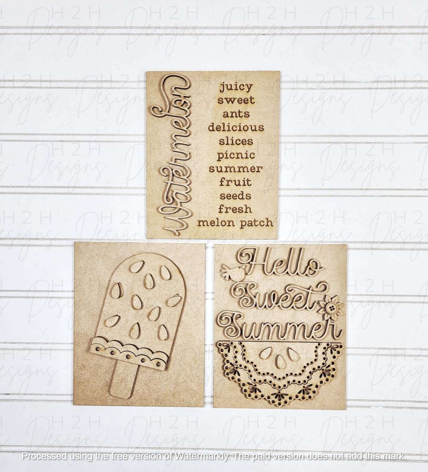 Vintage Watermelon Trio Signs