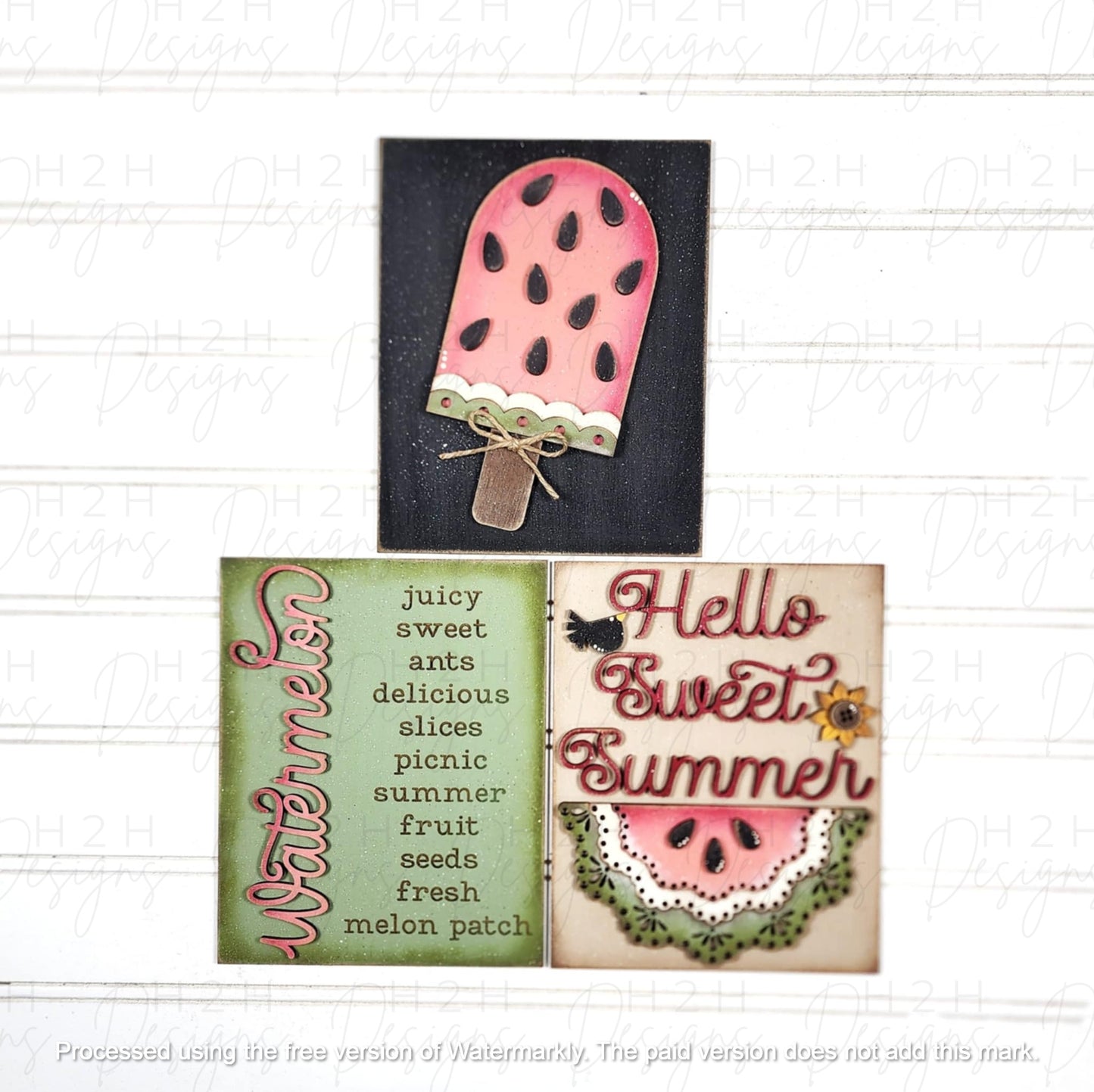 Vintage Watermelon Trio Signs