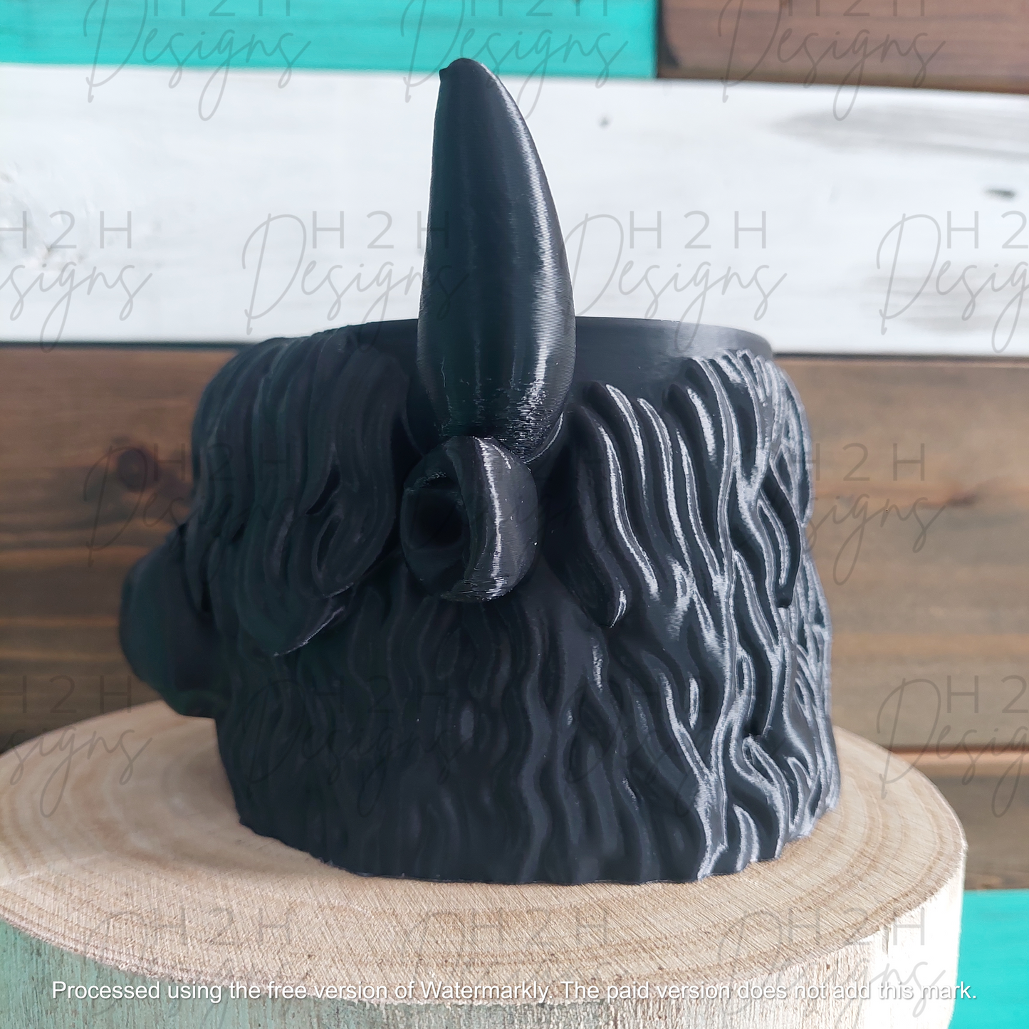 Highland Cow Planter - Black