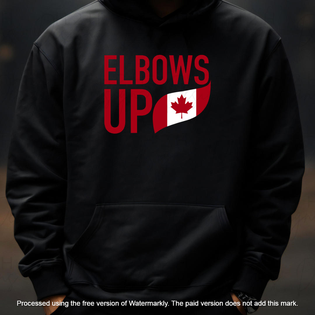 Black Elbows Up with Flag Hoodie