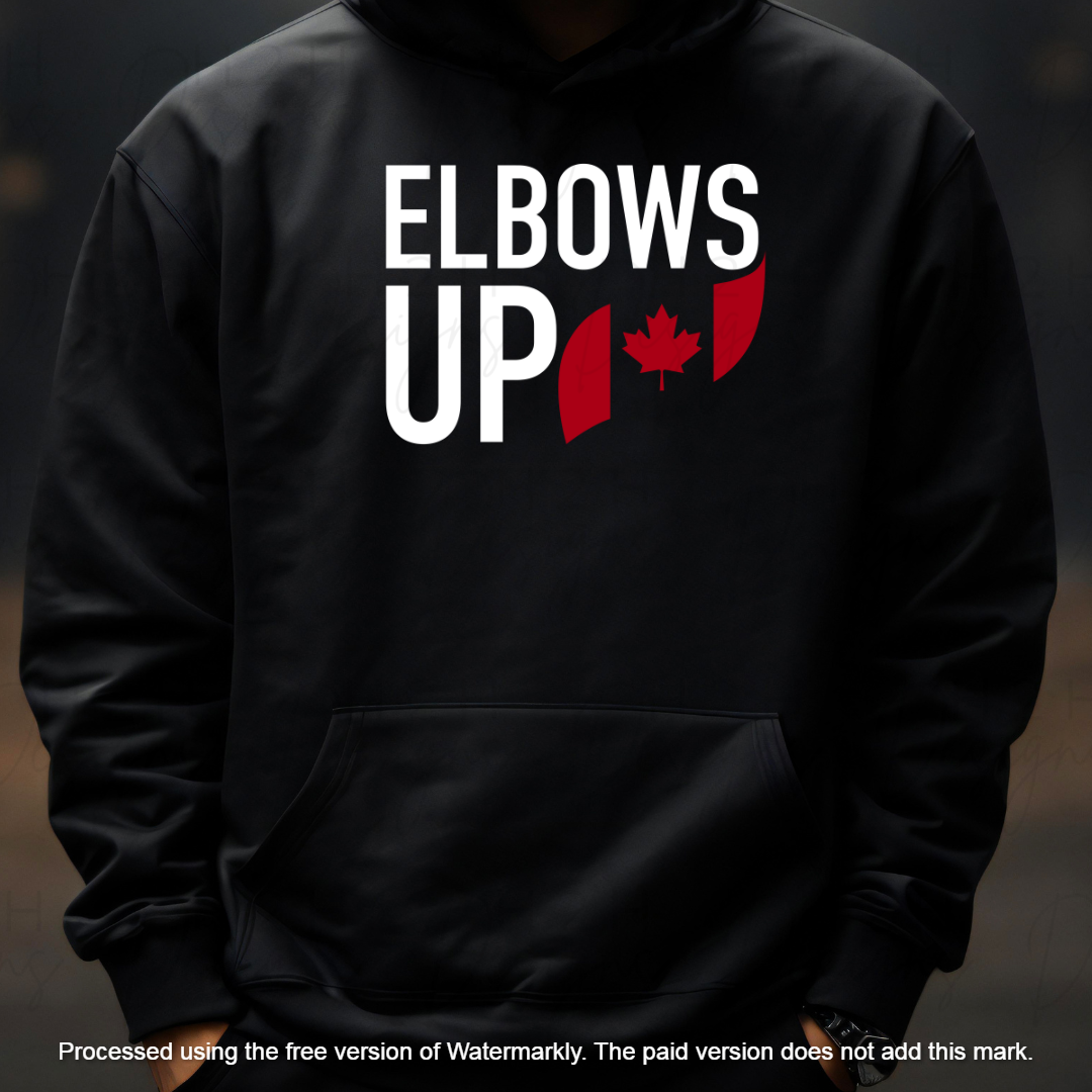 Black Elbows Up with Flag Hoodie