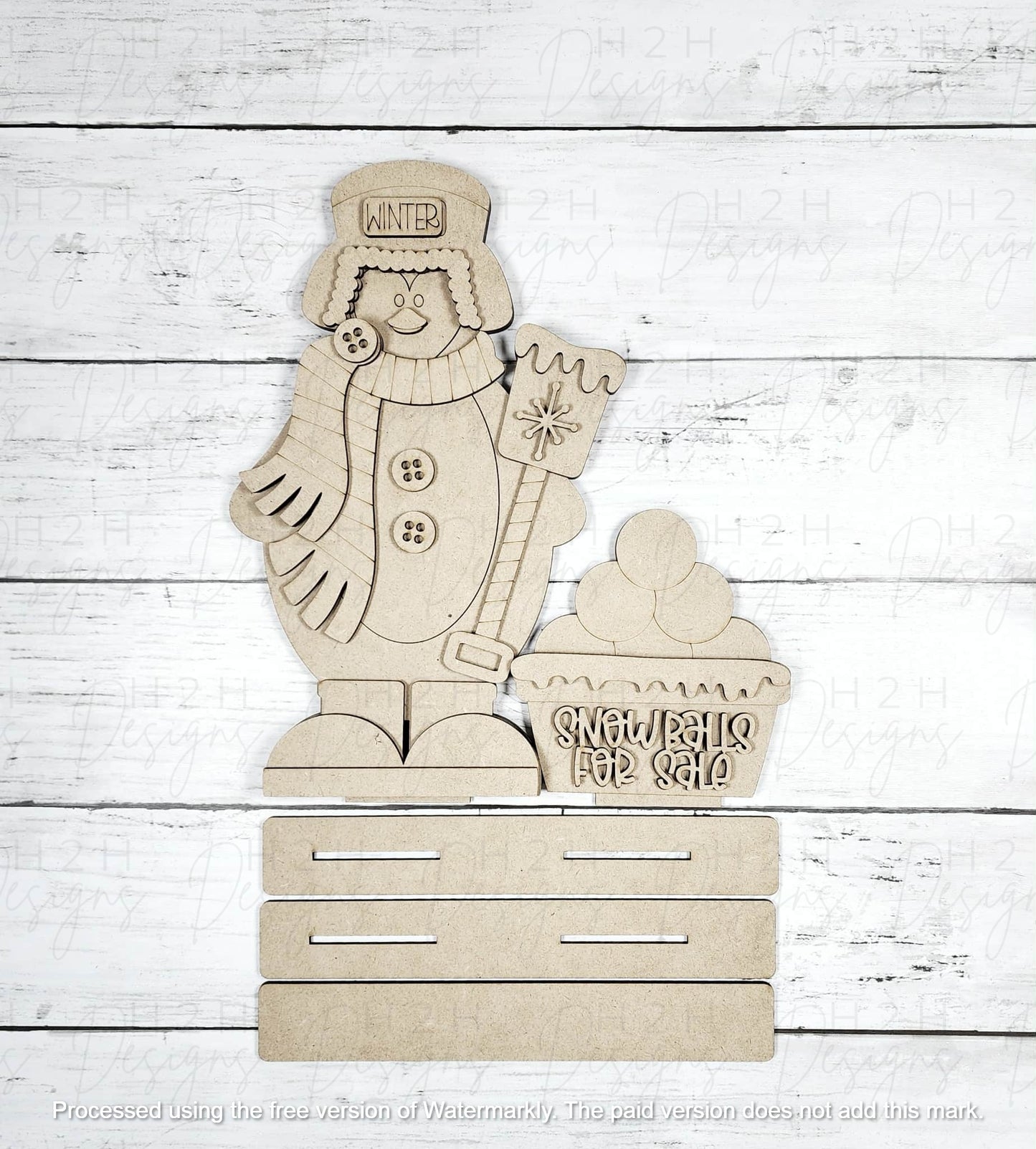 Standing Snowball Penguin