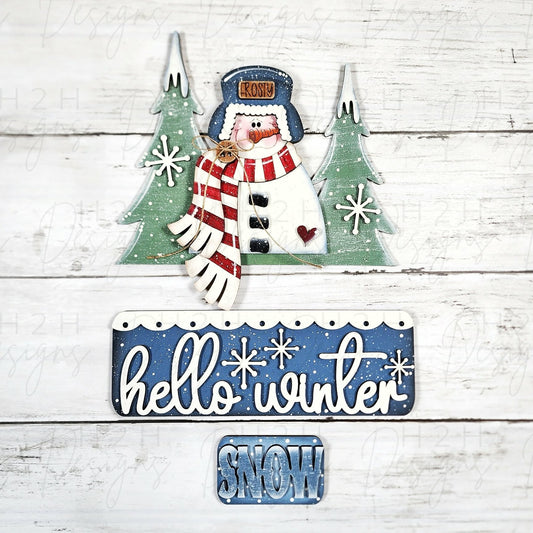 Winter Snowman Truck Insert