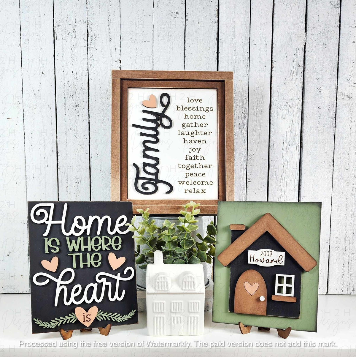 H2h Sign Family Home Trio Signs – H2H Designs