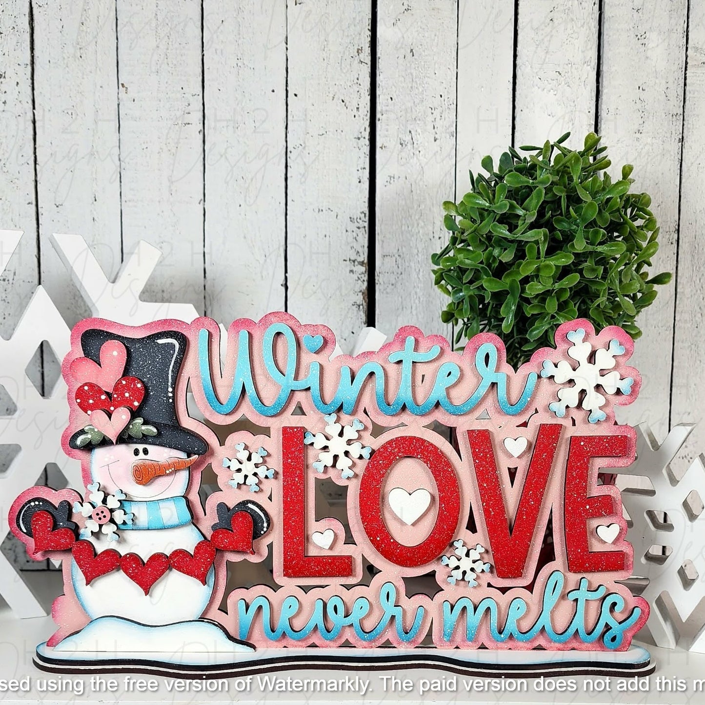 Winter Love Word Art