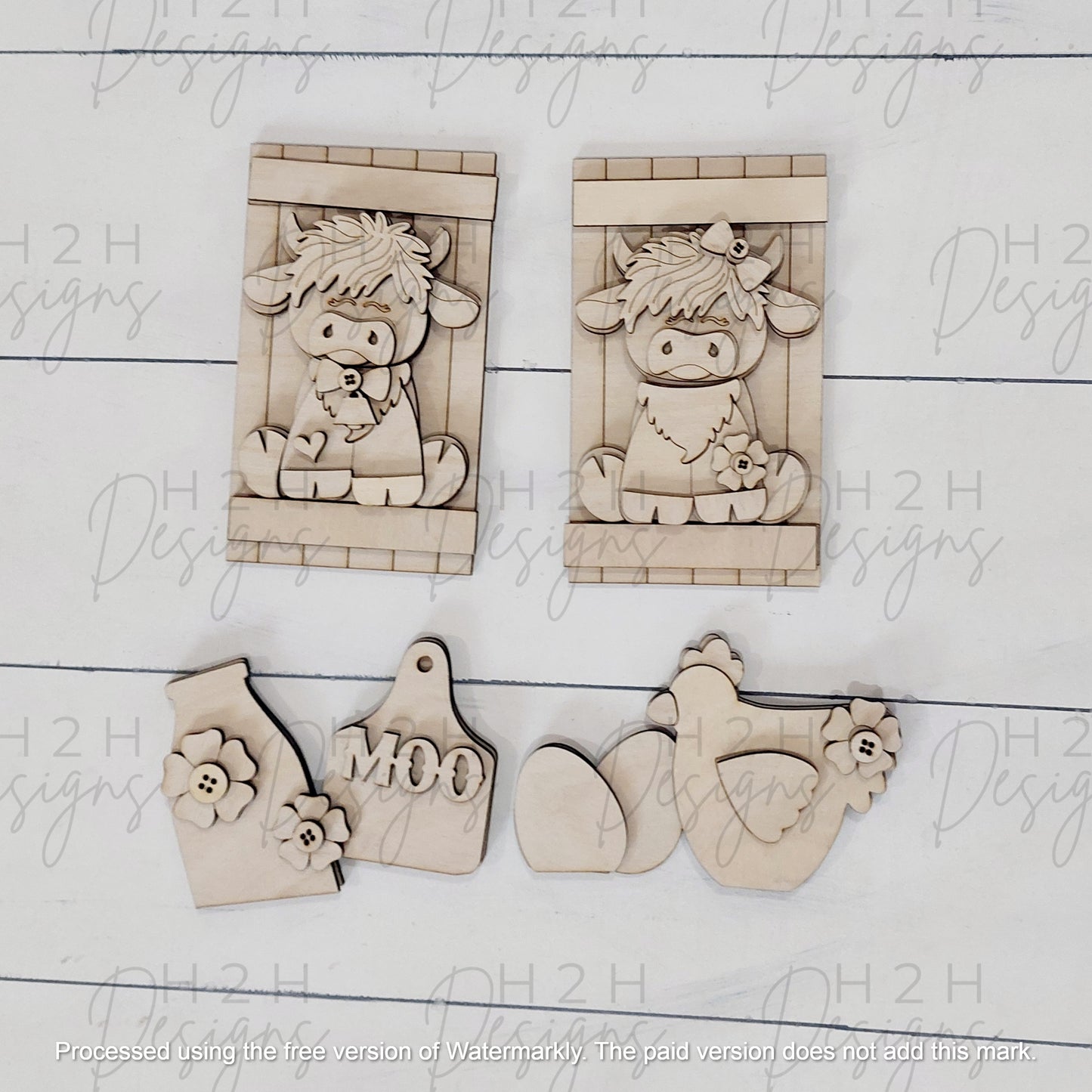 Highland Cow Cabinet Insert