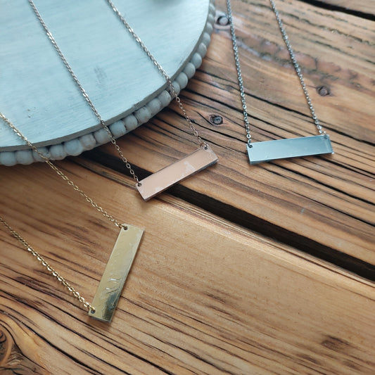 Personalized Bar Necklace