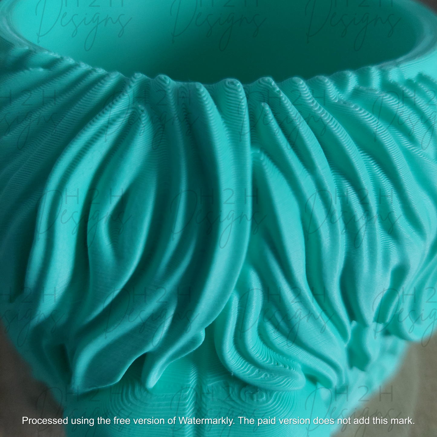 Highland Cow Planter - Seafoam Green Matte