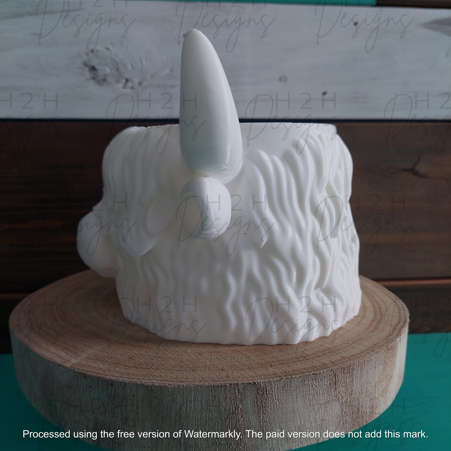 Highland Cow Planter - White