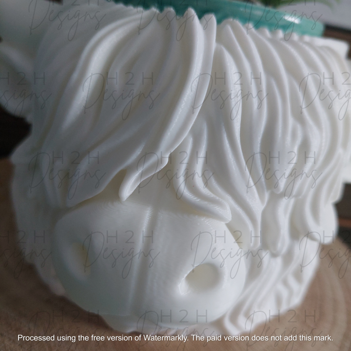 Highland Cow Planter - White