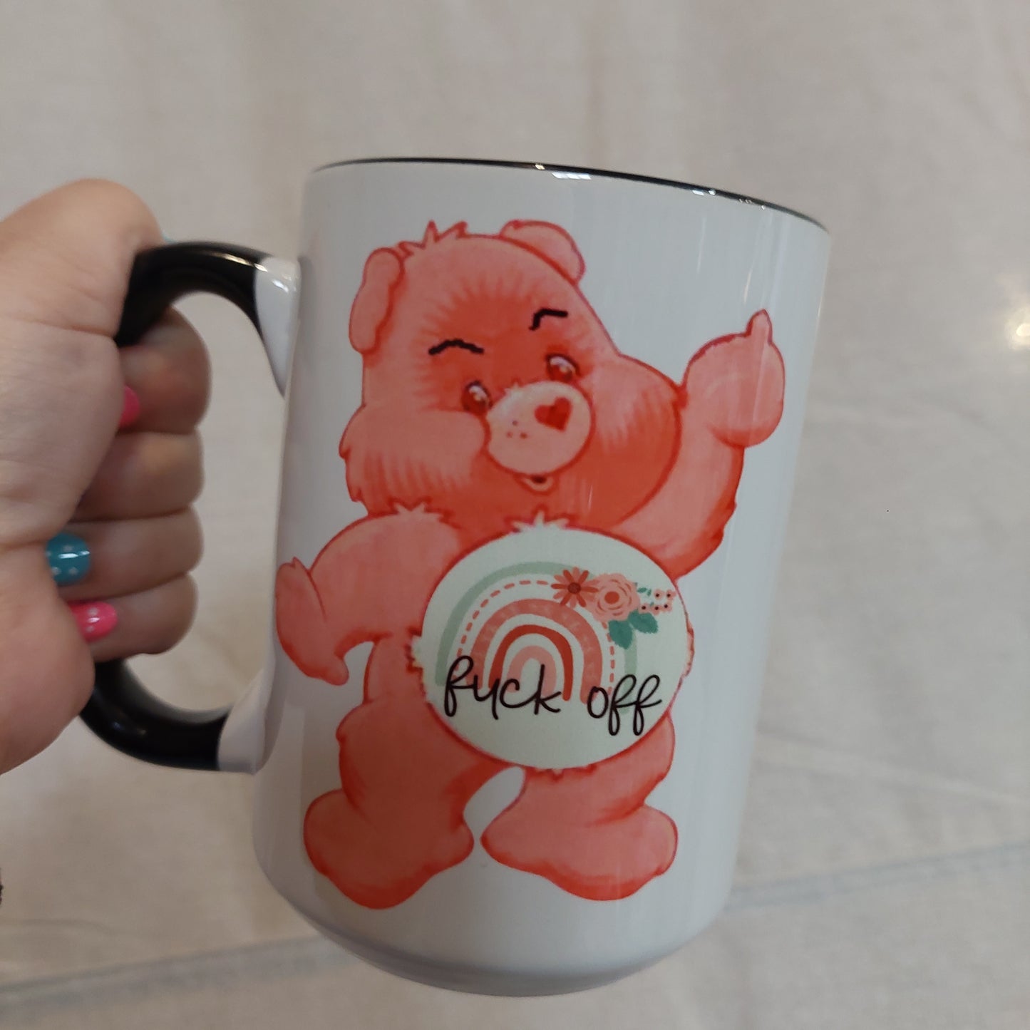 Pink Fuck Off Swear Bear