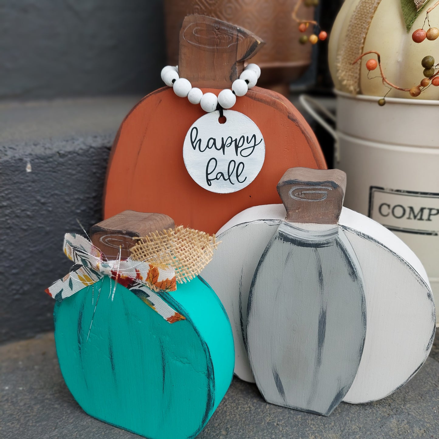 Chunky Pumpkins Set of 3 DIY Kit